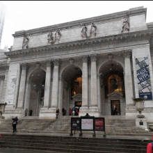 Image of the front entrance of New York's Public Library