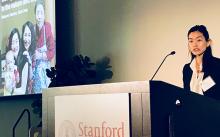Siera Yaasumatsu speaking at Stanford