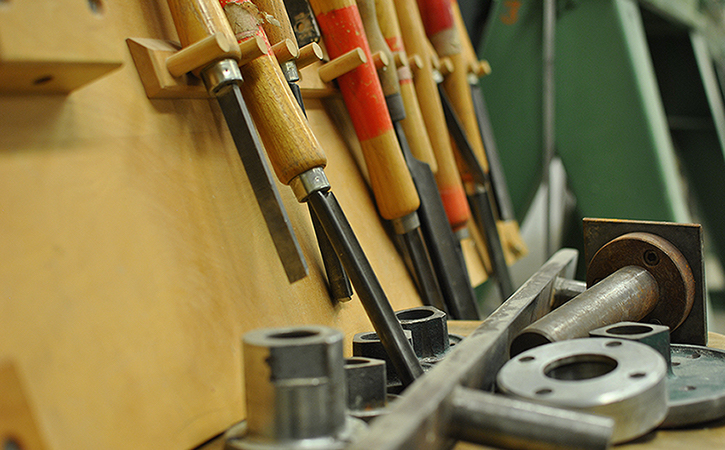 Close up of typesetting tools