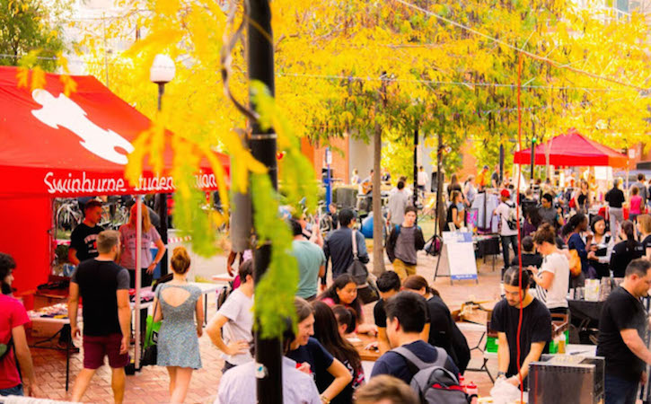 Outdoor market scene