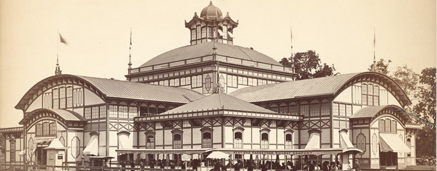 Photograph of the Women's Pavilion at the 1876 Centennial Fair.