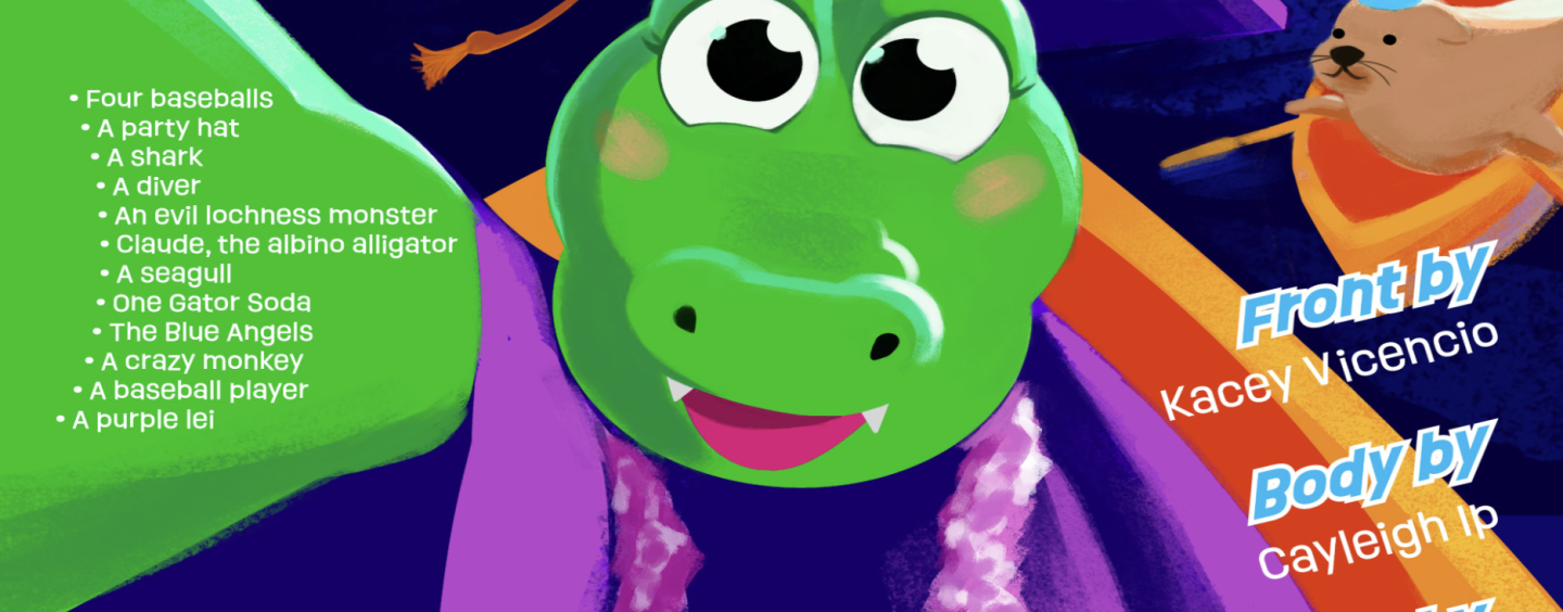 Illustrated image of an alligator, the mascot of SFSU