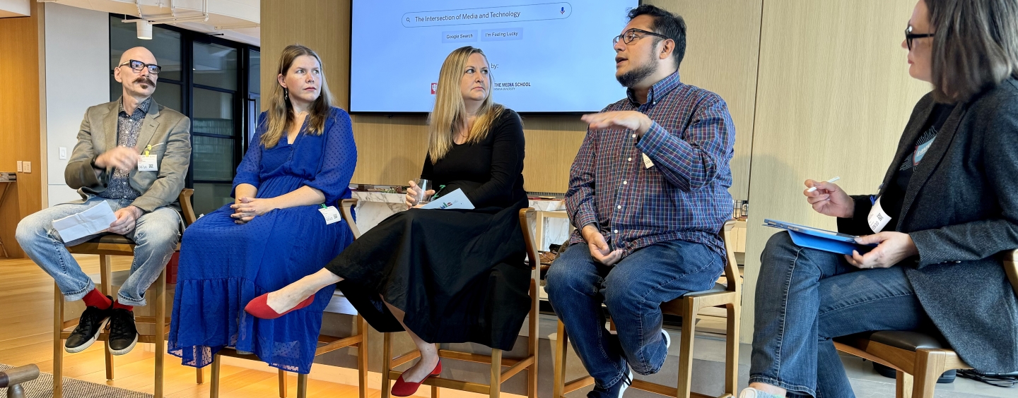 Professor Omar Sosa-Tzec discussing the intersection of AI and delightful design at a panel hosted by Google Ventures San Francisco.