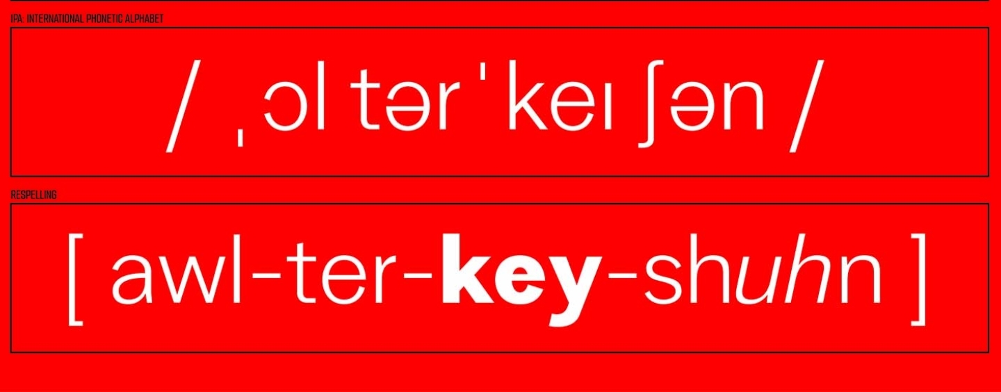 Vaja typeface shown on a red background