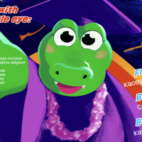 Illustrated image of an alligator, the mascot of SFSU