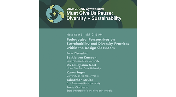 Panel discussion at the 2021 AICAD Symposium on Diversity and Sustainability in Design